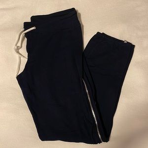 Monrow side zip navy sweatpants